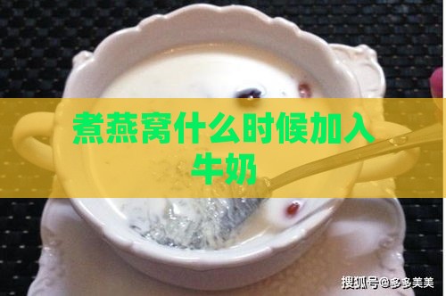 煮燕窝什么时候加入牛奶