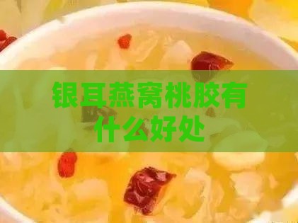 银耳燕窝桃胶有什么好处