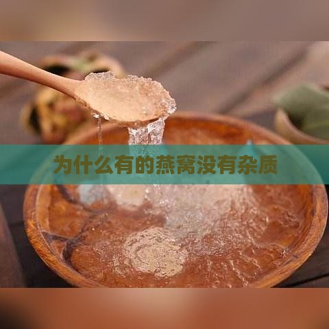 为什么有的燕窝没有杂质