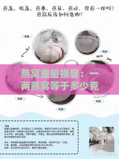 燕窝重量换算：一两燕窝等于多少克及其它实用计量信息解析