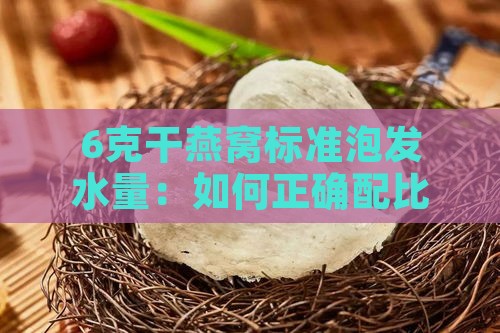 6克干燕窝标准泡发水量：如何正确配比煮制