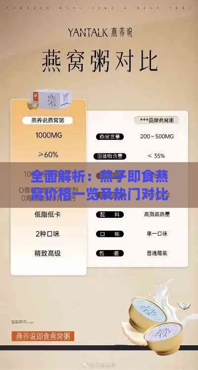 全面解析：燕子即食燕窝价格一览及热门对比指南