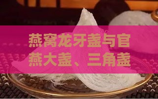 燕窝龙牙盏与官燕大盏、三角盏及一级精选白燕盏的区别对比