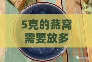 5克的燕窝需要放多少水