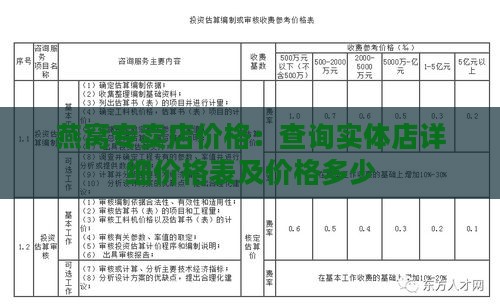 燕窝专卖店价格：查询实体店详细价格表及价格多少