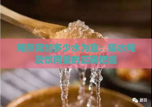 炖燕窝加多少水为宜：隔水炖及饮用量的正确把握