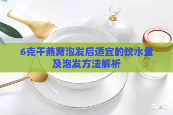 6克干燕窝泡发后适宜的饮水量及泡发方法解析