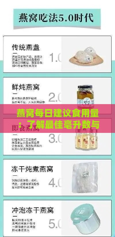 燕窝每日建议食用量：了解更佳毫升数与营养摄入指南