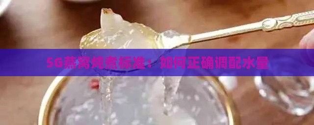 5G燕窝炖煮标准：如何正确调配水量