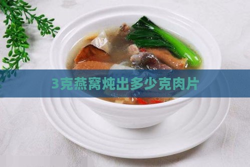 3克燕窝炖出多少克肉片