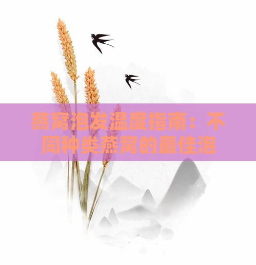 燕窝泡发温度指南：不同种类燕窝的更佳泡发温度与时间解析