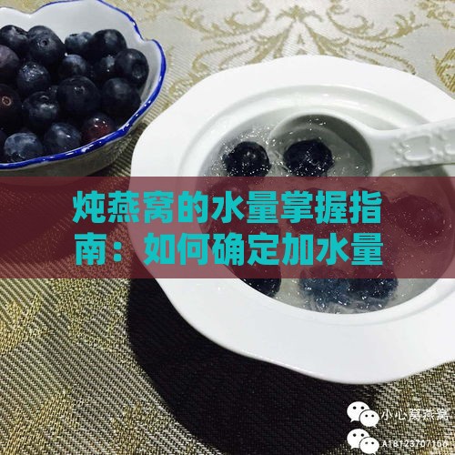 炖燕窝的水量掌握指南：如何确定加水量及炖煮技巧