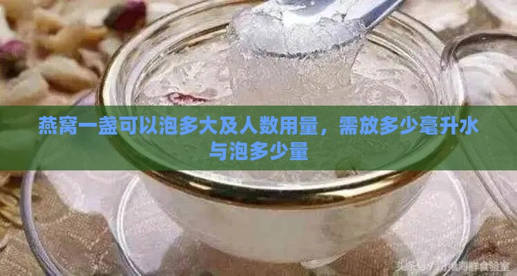 燕窝一盏可以泡多大及人数用量，需放多少毫升水与泡多少量