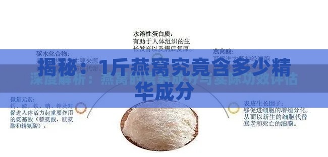 揭秘：1斤燕窝究竟含多少精华成分