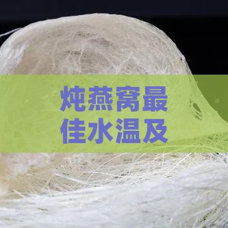 炖燕窝更佳水温及炖煮时间详解：全面解答炖燕窝水温与炖煮技巧