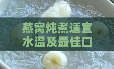 燕窝炖煮适宜水温及更佳口感指南：不同水温对燕窝营养与口感的全面分析