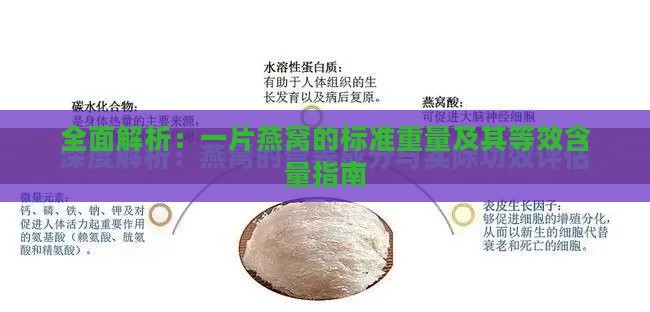 全面解析：一片燕窝的标准重量及其等效含量指南