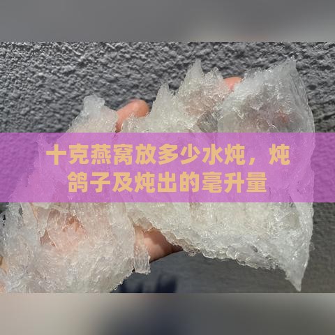 十克燕窝放多少水炖，炖鸽子及炖出的毫升量