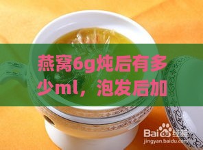 燕窝6g炖后有多少ml，泡发后加多少水炖，泡开体积及5克炖制时间详解