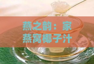 燕之韵：家燕窝椰子汁全新升级，富含滋养珍品燕窝