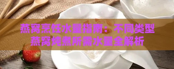 燕窝烹饪水量指南：不同类型燕窝炖煮所需水量全解析